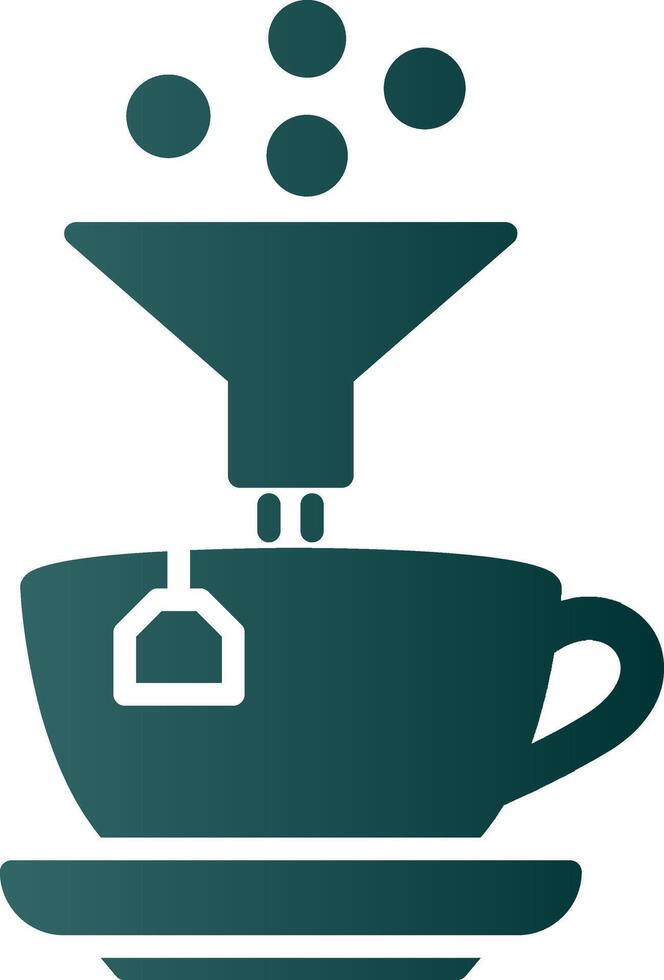 Coffee Filter Glyph Gradient Icon vector