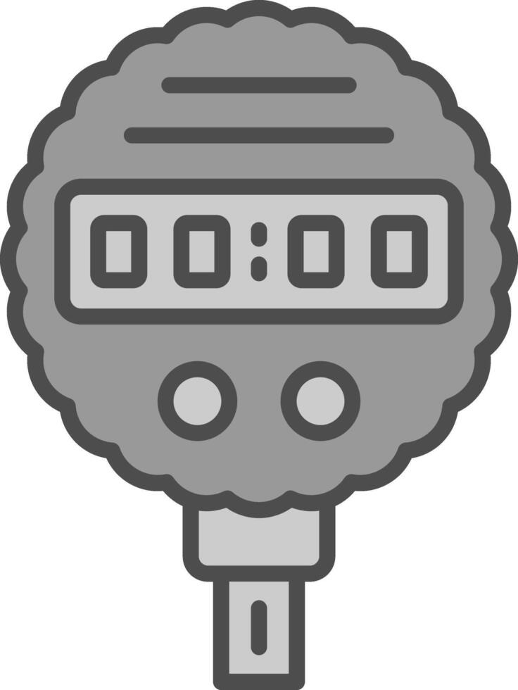 Pressure Gauge Line Filled Greyscale Icon Design vector