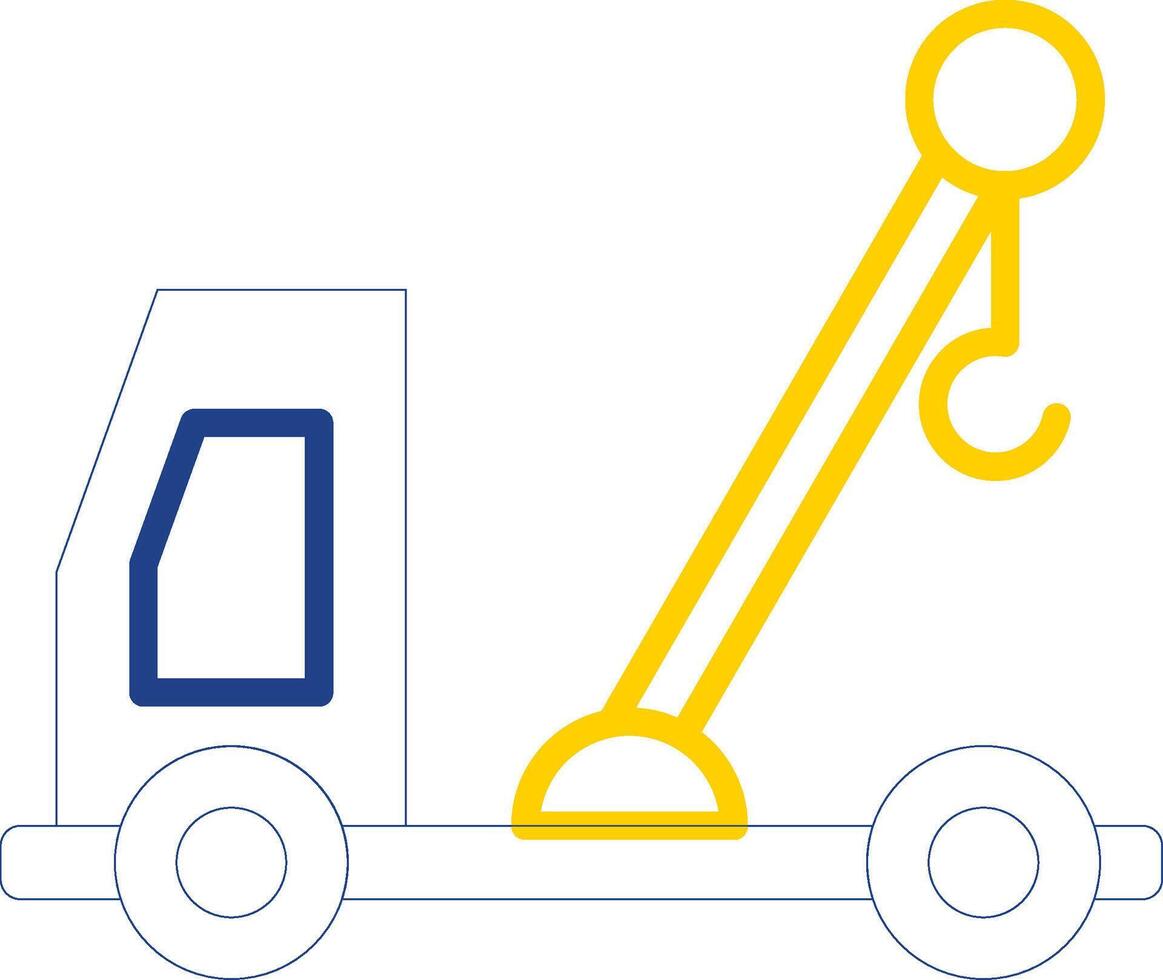 Lift Truck Line Two Colour Icon Design vector