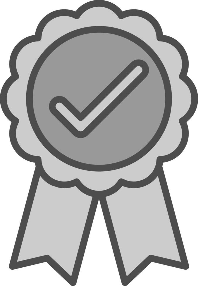 Badge Line Filled Greyscale Icon Design vector