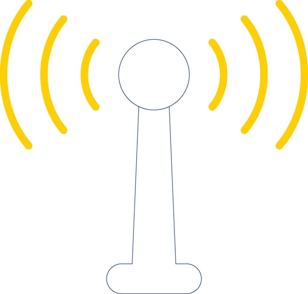 Antenna Line Two Colour Icon Design vector