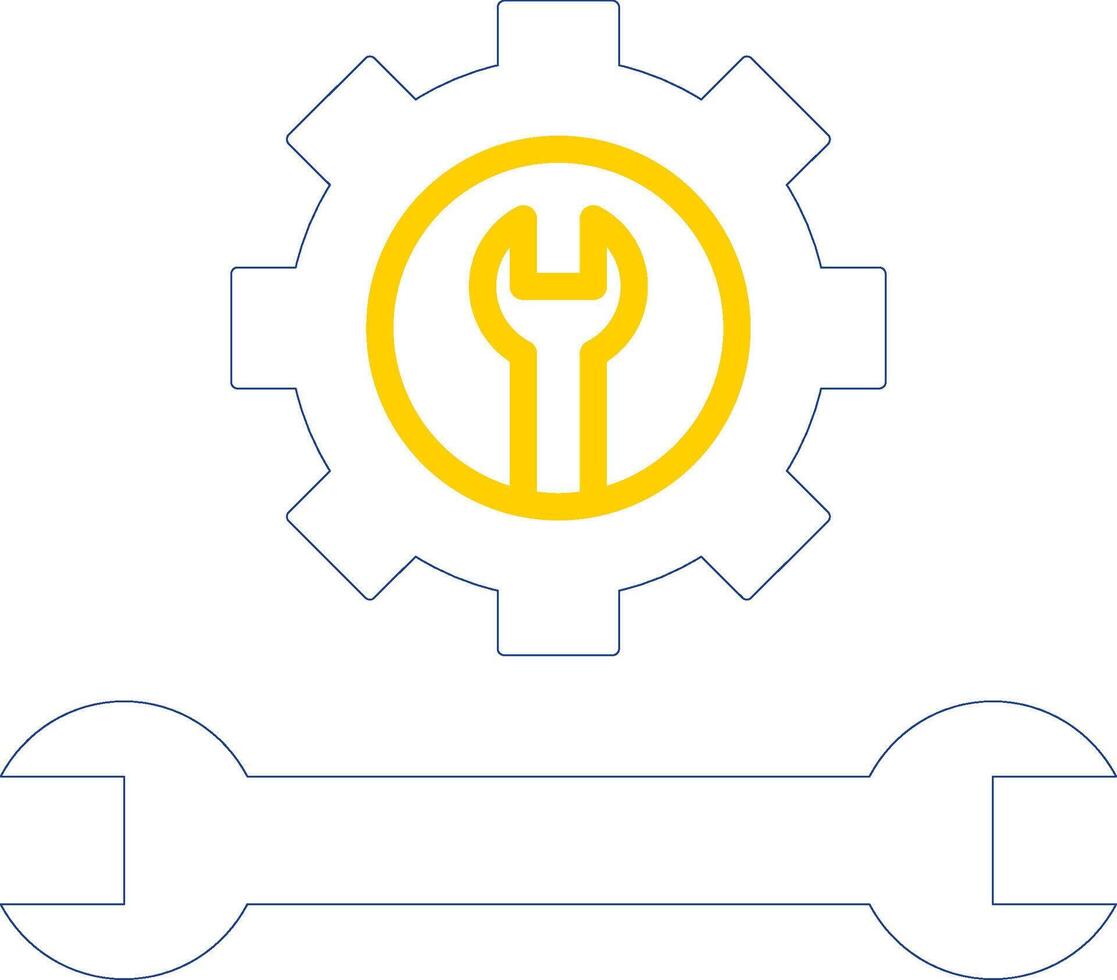 Tools Line Two Colour Icon Design vector