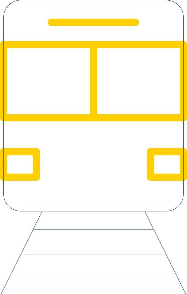 Train Line Two Colour Icon Design vector