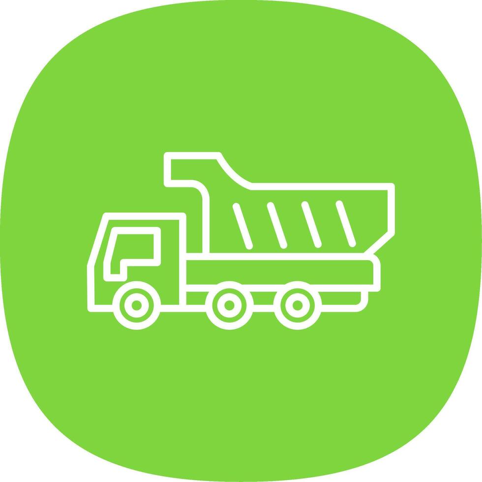 Truck Line Curve Icon Design vector