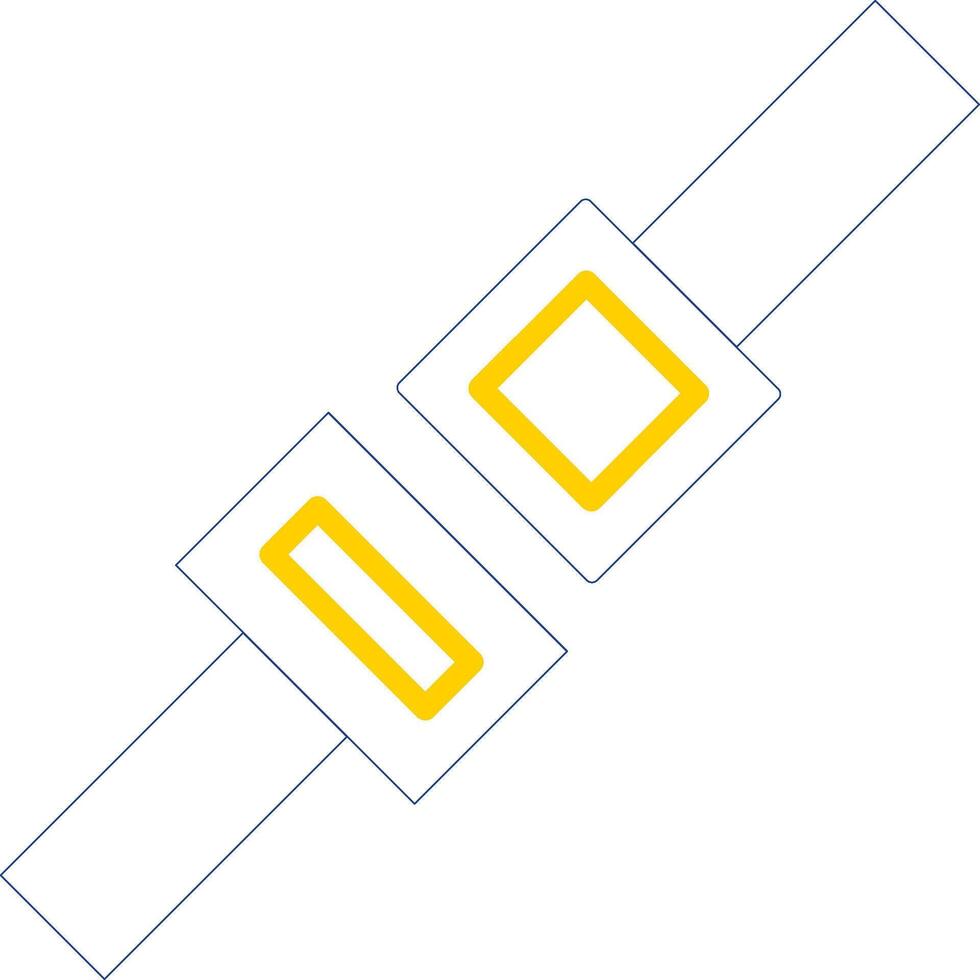 Seat Belt Line Two Colour Icon Design vector