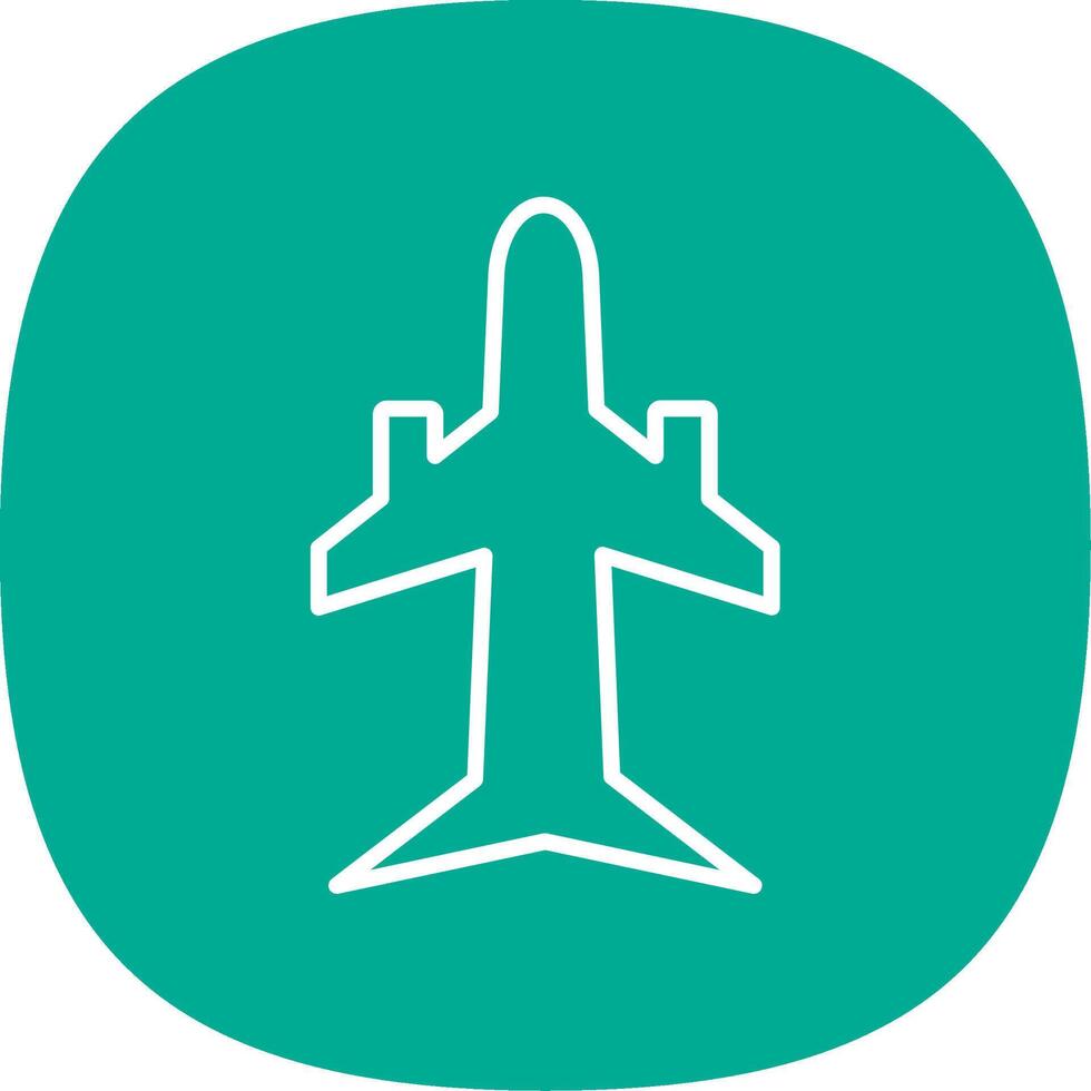 Plane Line Curve Icon Design vector