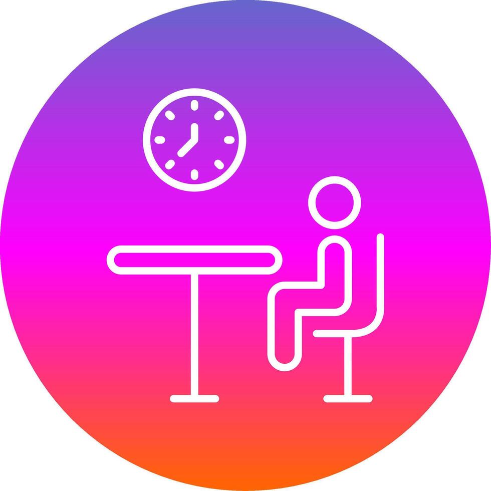 Nuclear Line Gradient Circle Icon vector