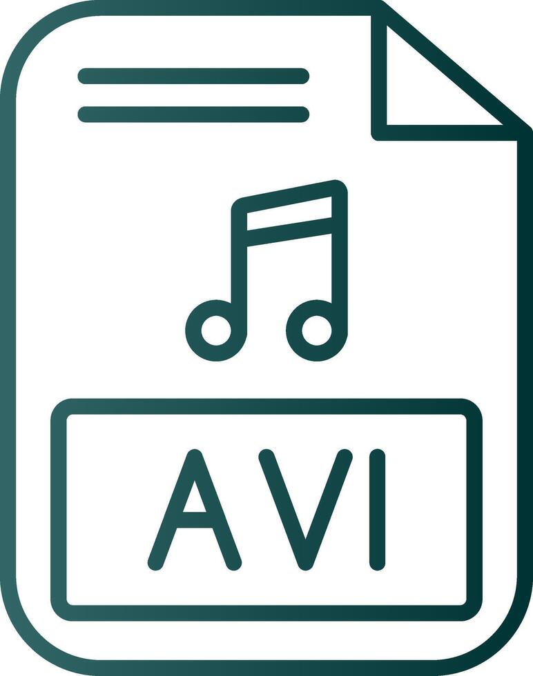 Avi Line Gradient Icon vector