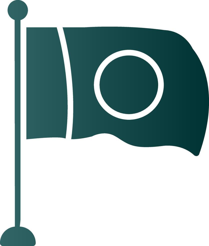 Flag Glyph Gradient Icon vector