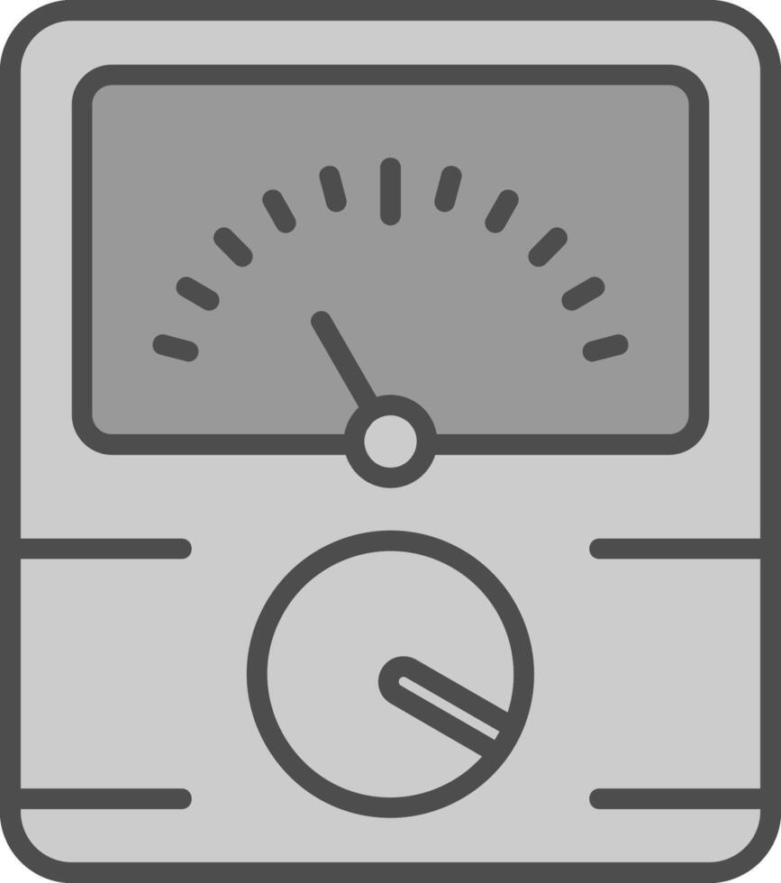 Dial Line Filled Greyscale Icon Design vector