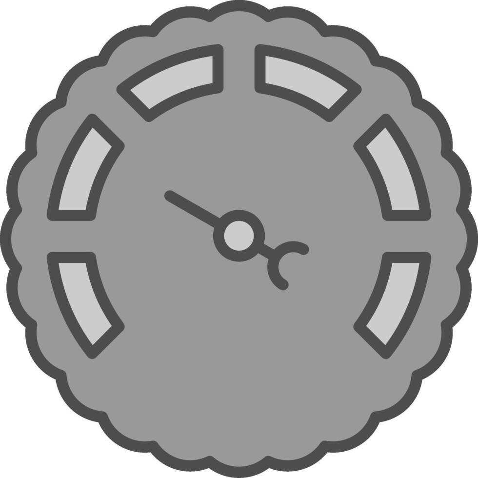 Gauge Line Filled Greyscale Icon Design vector