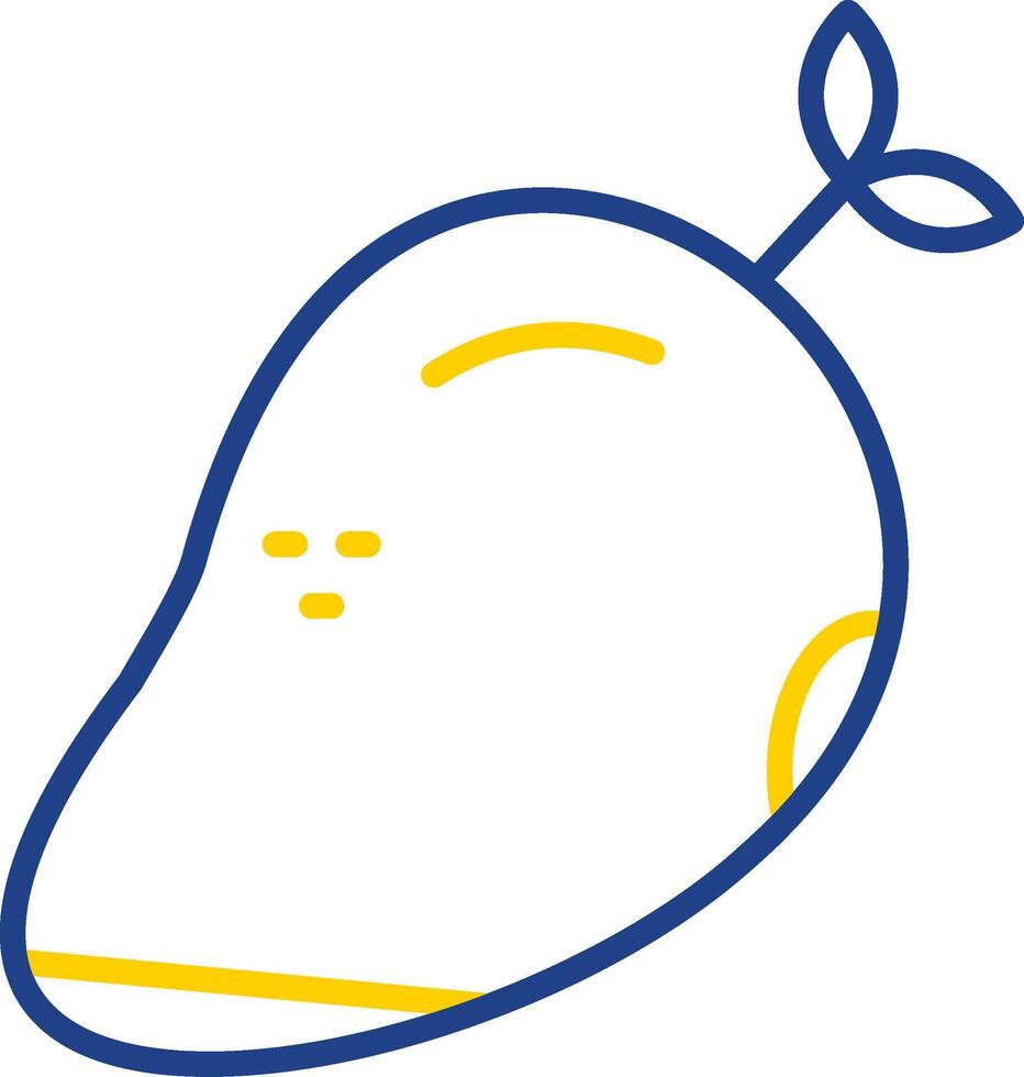 Mango Line Two Colour Icon Design vector