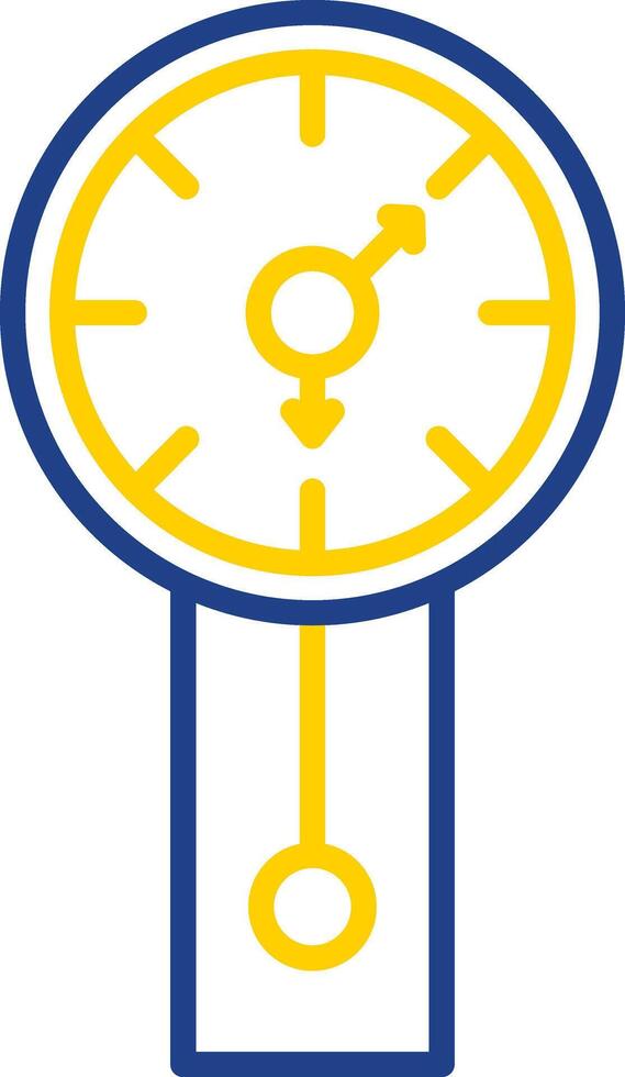 Wall Clock Line Two Colour Icon Design vector