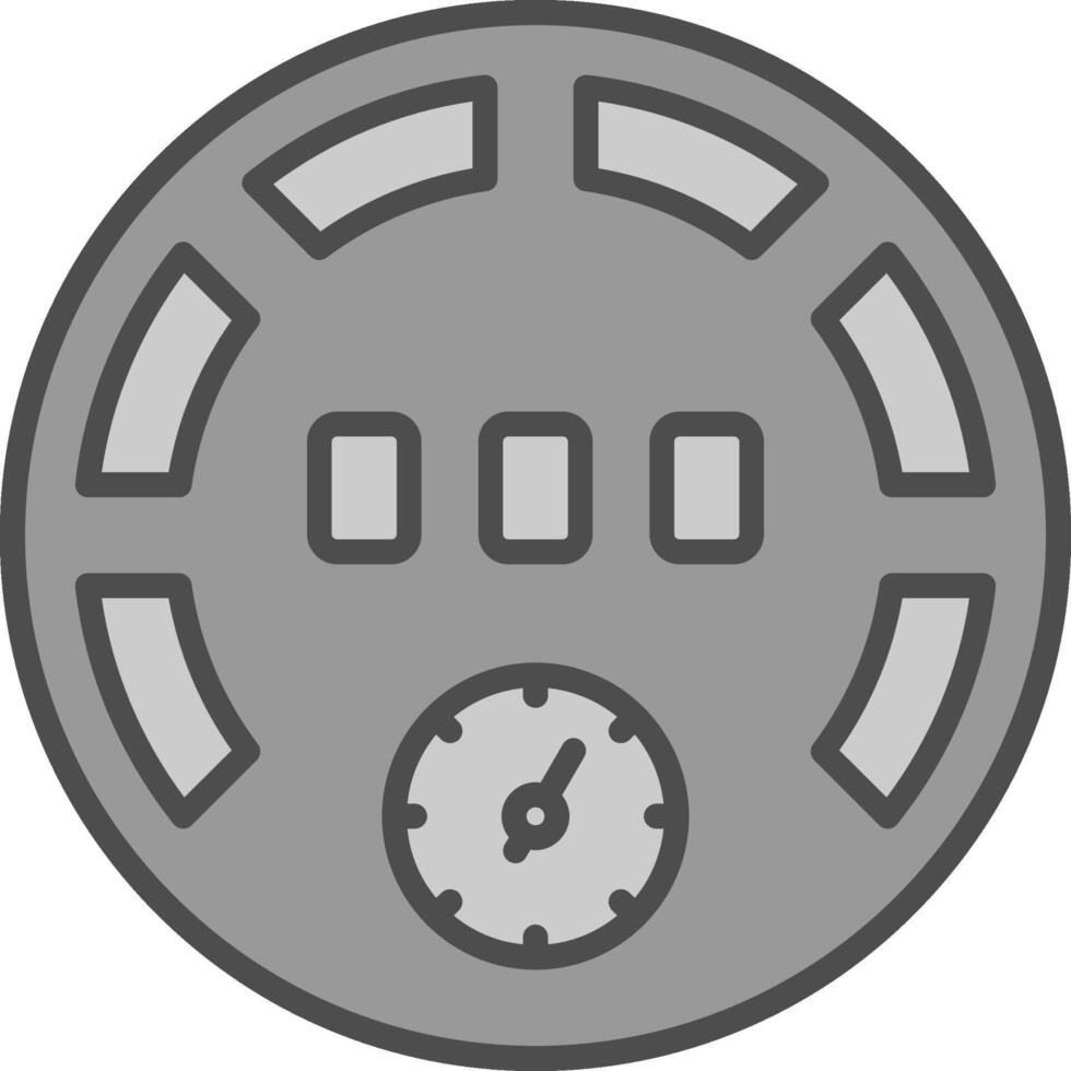 Gauge Line Filled Greyscale Icon Design vector