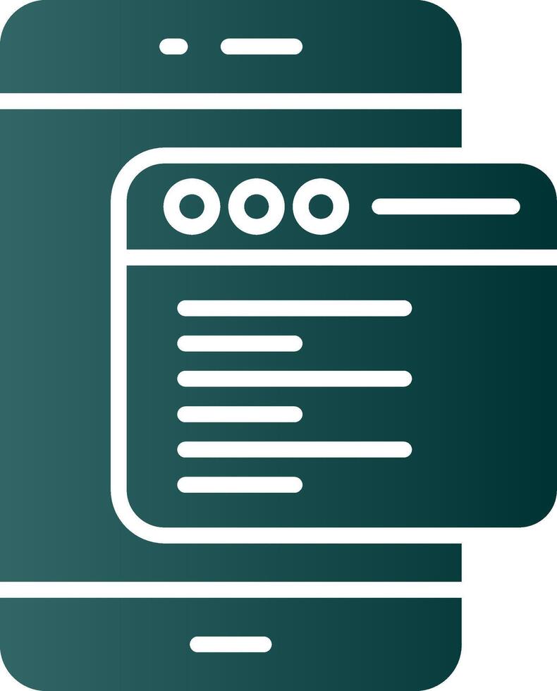 Smartphone Glyph Gradient Icon vector