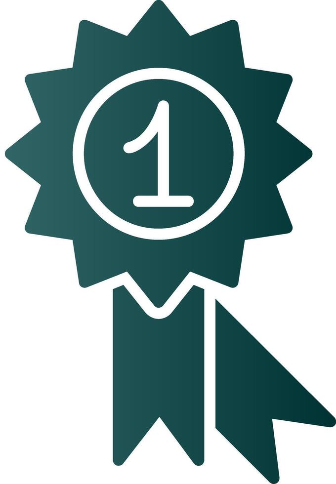 Number Glyph Gradient Icon vector
