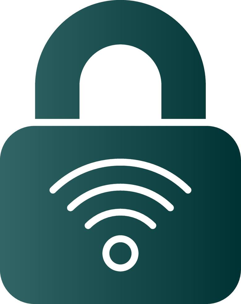 Padlock Glyph Gradient Icon vector