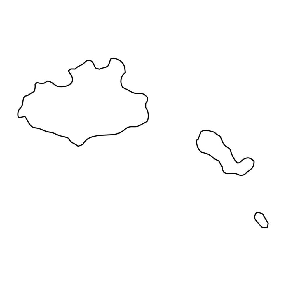 Sao Vicente municipality map, administrative division of Cape Verde. illustration. vector