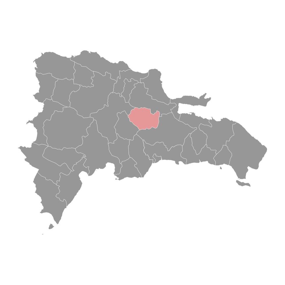 Sanchez Ramirez Province map, administrative division of Dominican Republic. illustration. vector