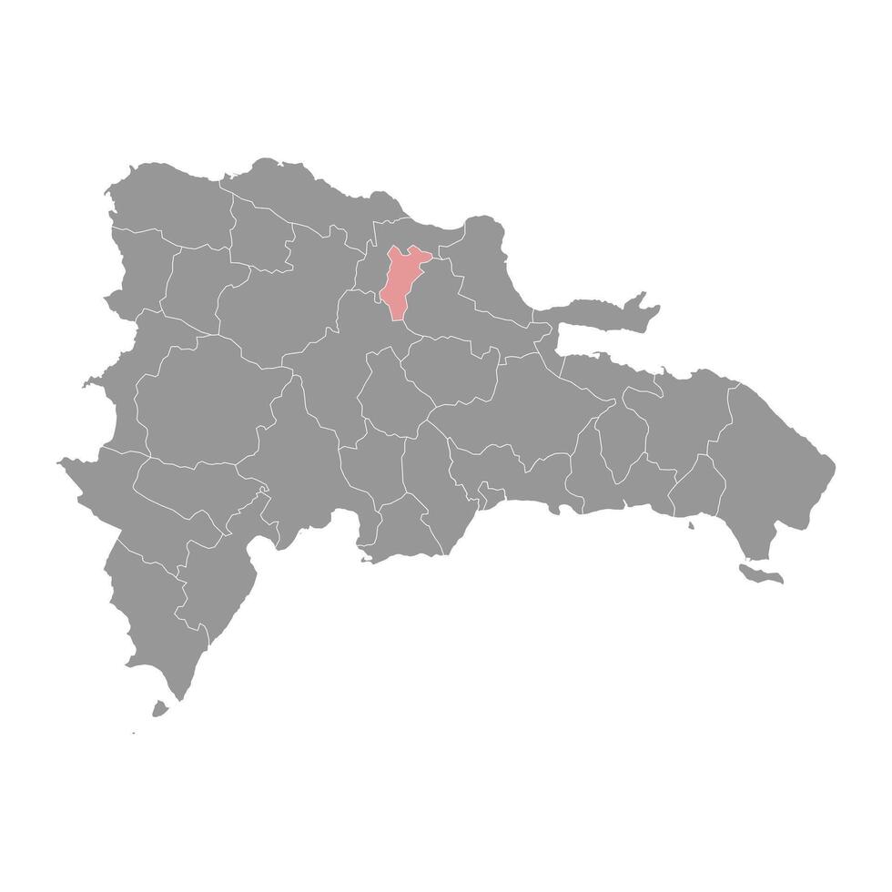 Hermanas Mirabal Province map, administrative division of Dominican Republic. illustration. vector