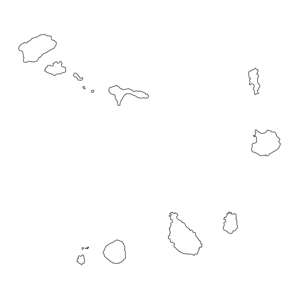 Cape Verde map. illustration. vector