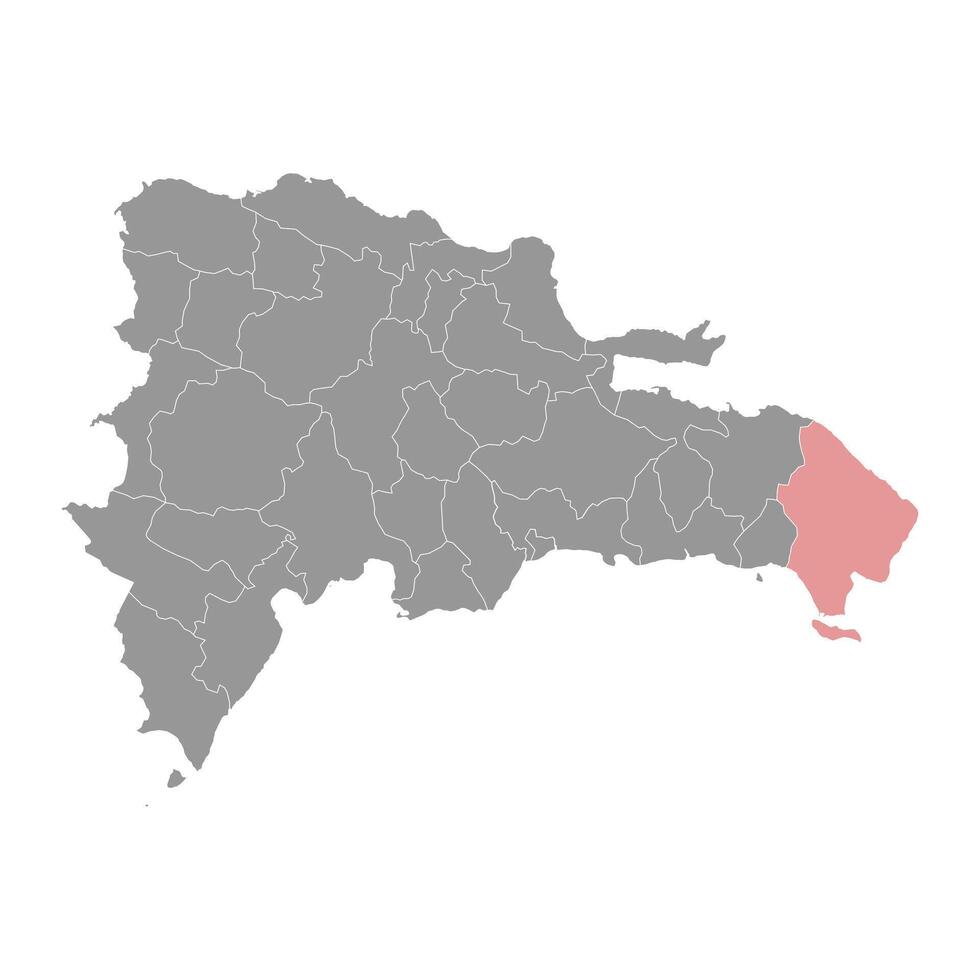 La Altagracia Province map, administrative division of Dominican Republic. illustration. vector