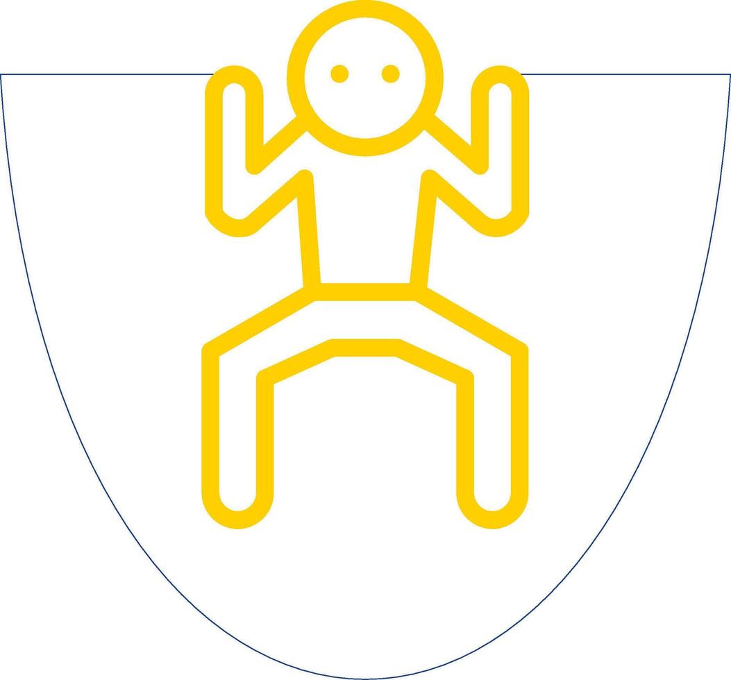 Skipping Line Two Colour Icon Design vector