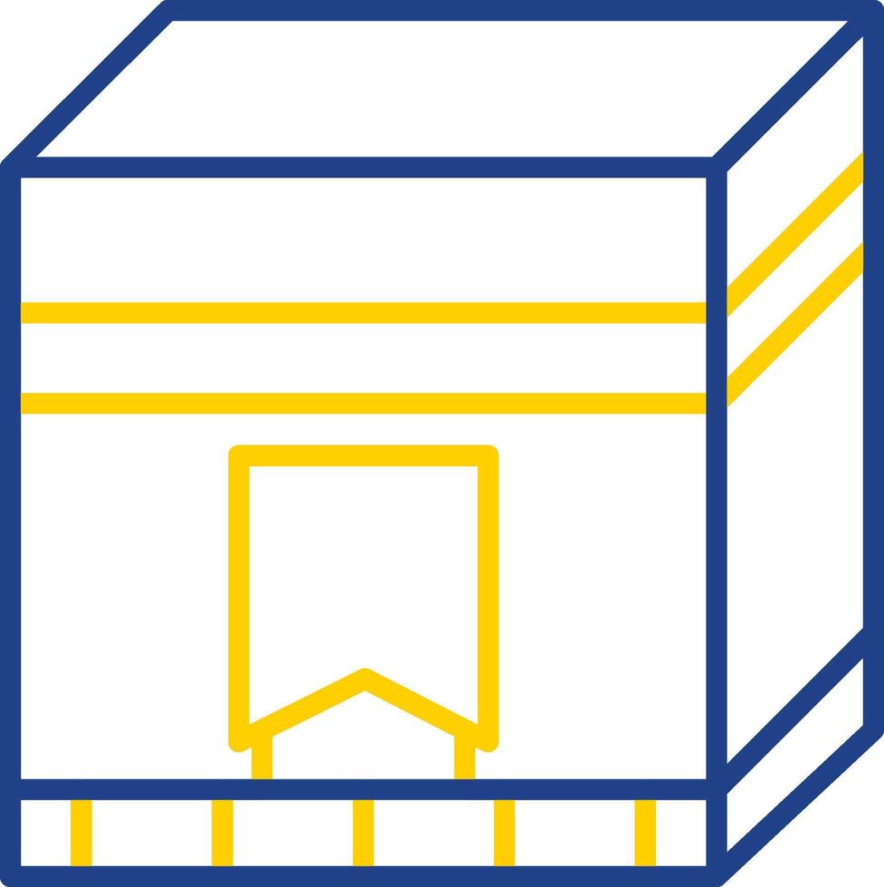 Kaaba Line Two Colour Icon Design vector