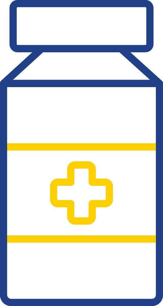 Pill Jar Line Two Colour Icon Design vector