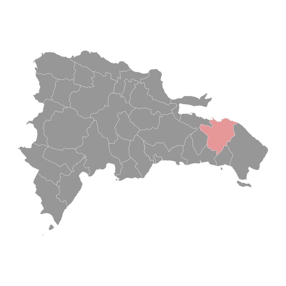 El Seibo Province map, administrative division of Dominican Republic. illustration. vector