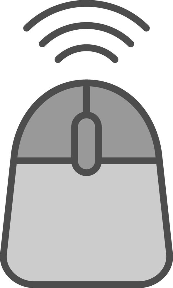 Mouse Line Filled Greyscale Icon Design vector