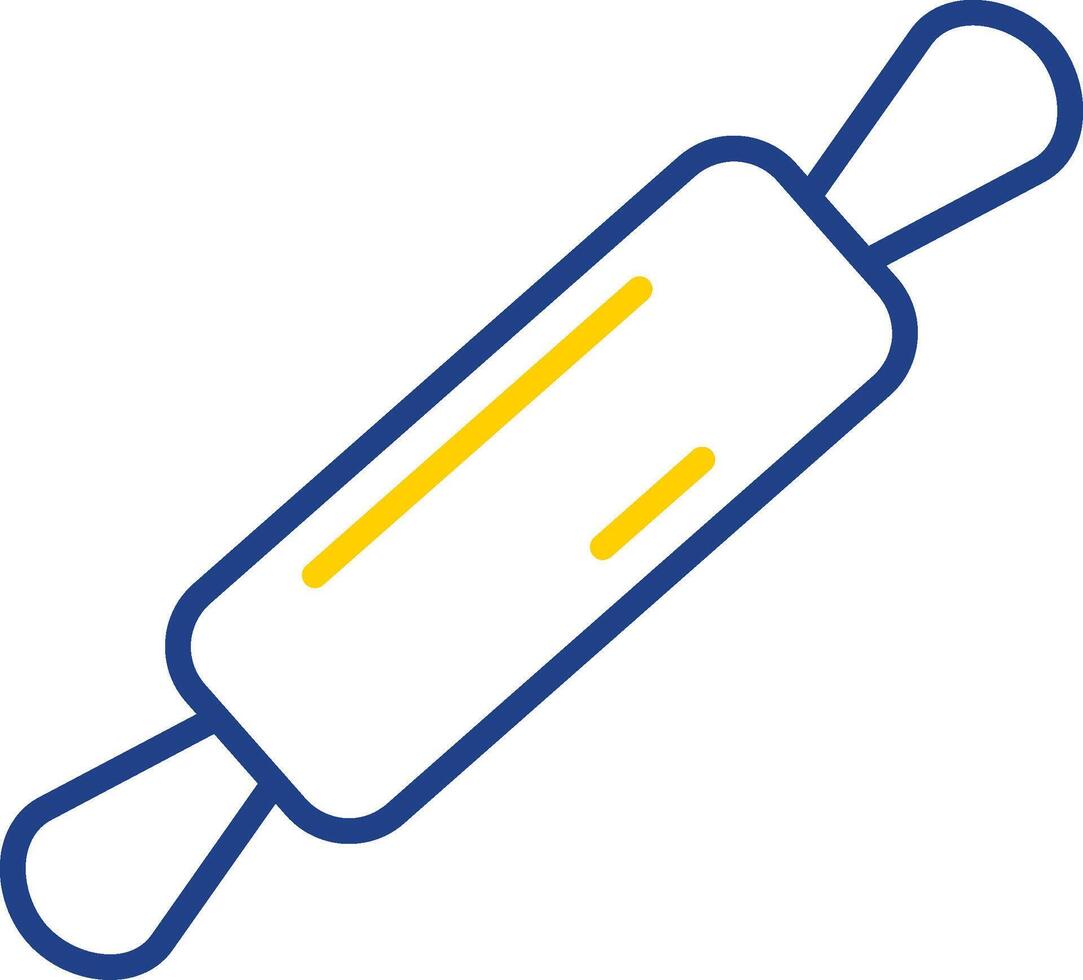 Rolling Pin Line Two Colour Icon Design vector
