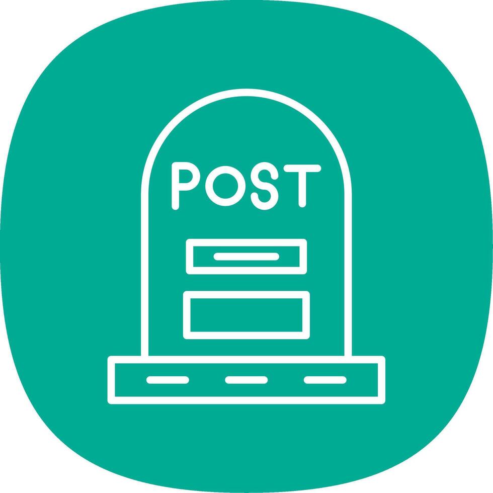 Post Line Curve Icon Design vector