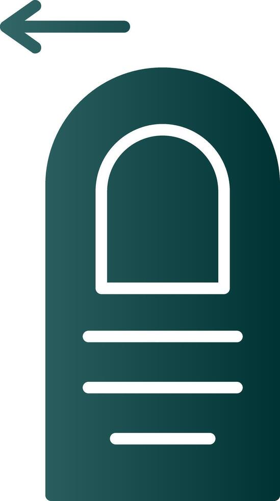 Tap Left Glyph Gradient Icon vector