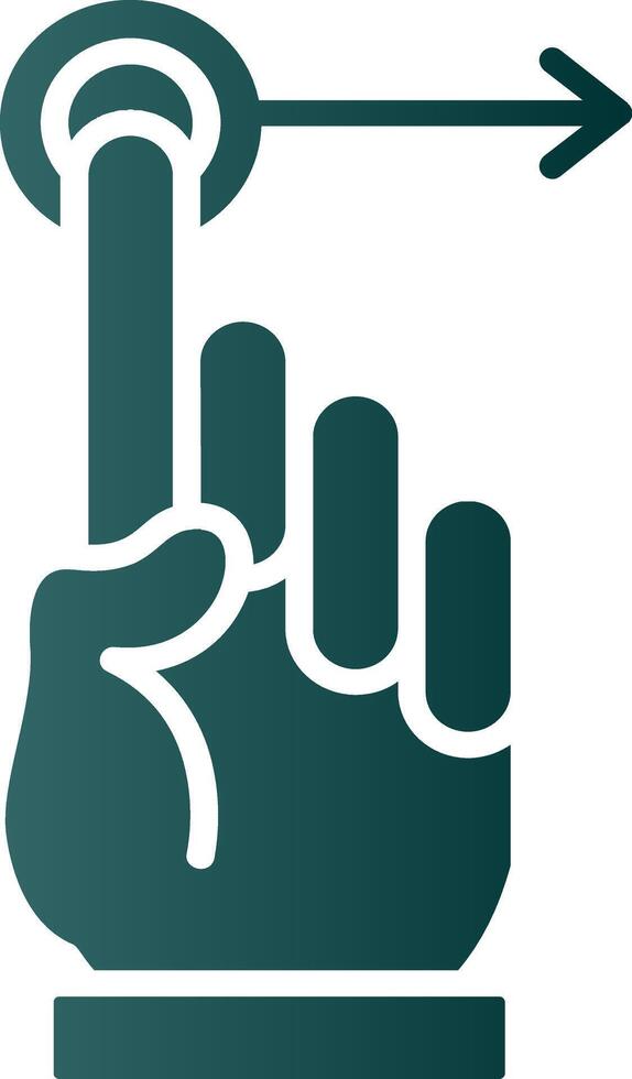 Hand Drag Glyph Gradient Icon vector