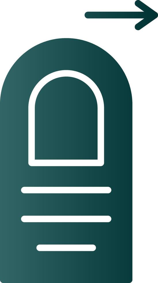 Tap Right Glyph Gradient Icon vector