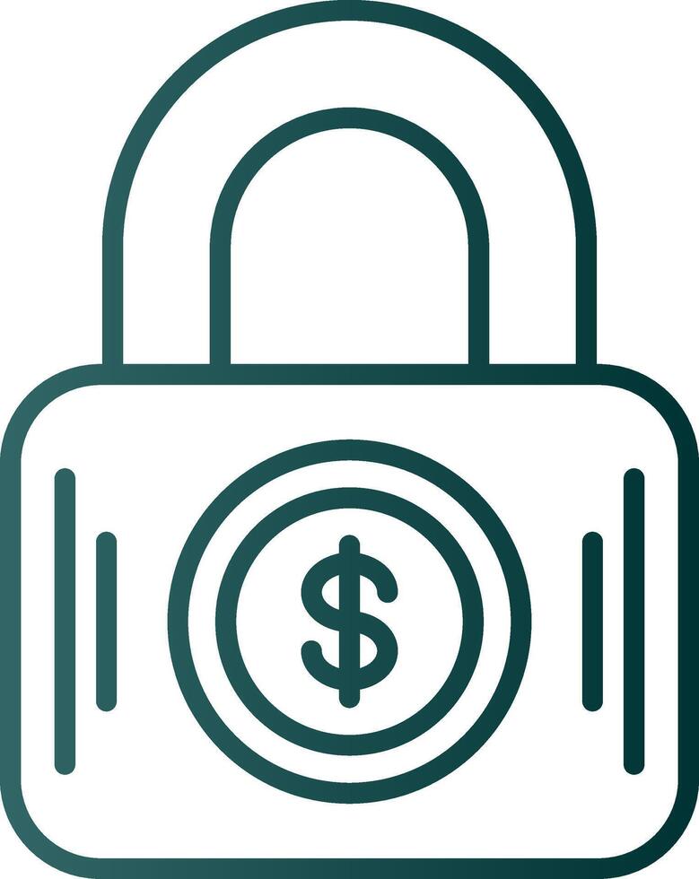 Padlock Line Gradient Icon vector