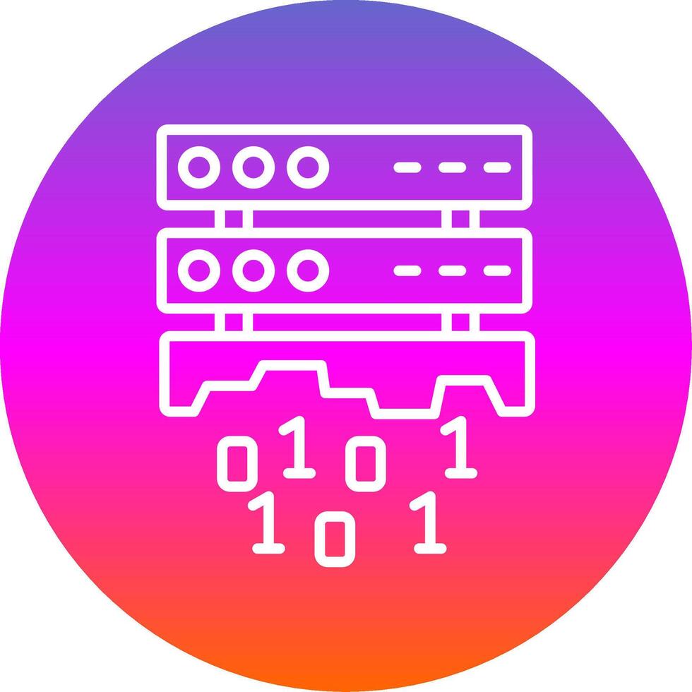 Data Loss Line Gradient Circle Icon vector