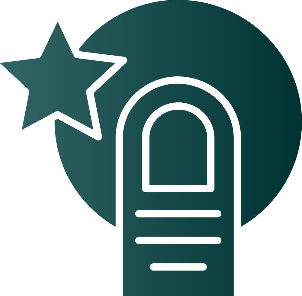 Star Glyph Gradient Icon vector