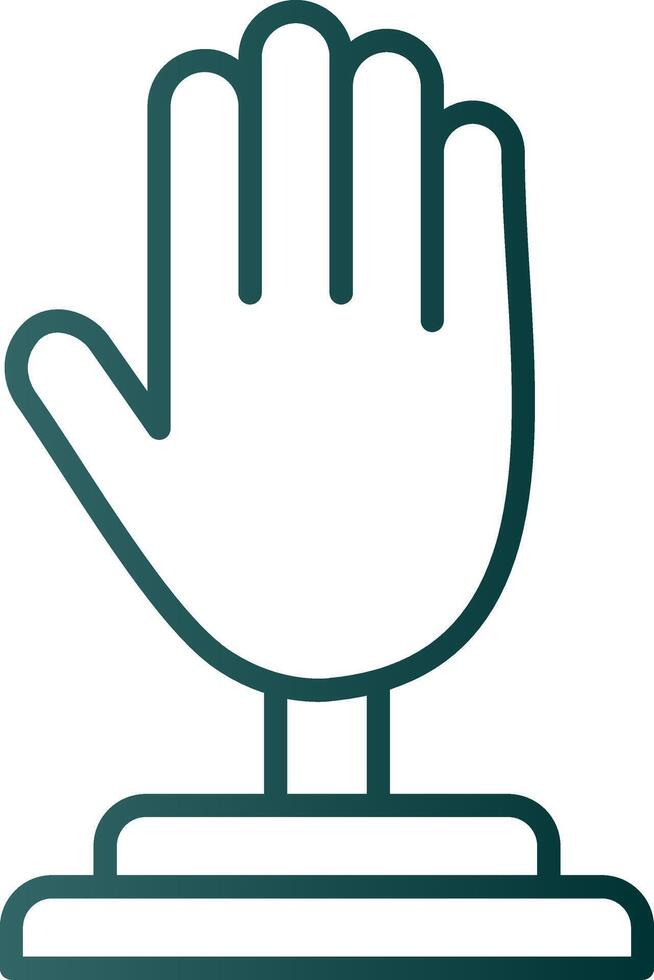 Hand Line Gradient Icon vector