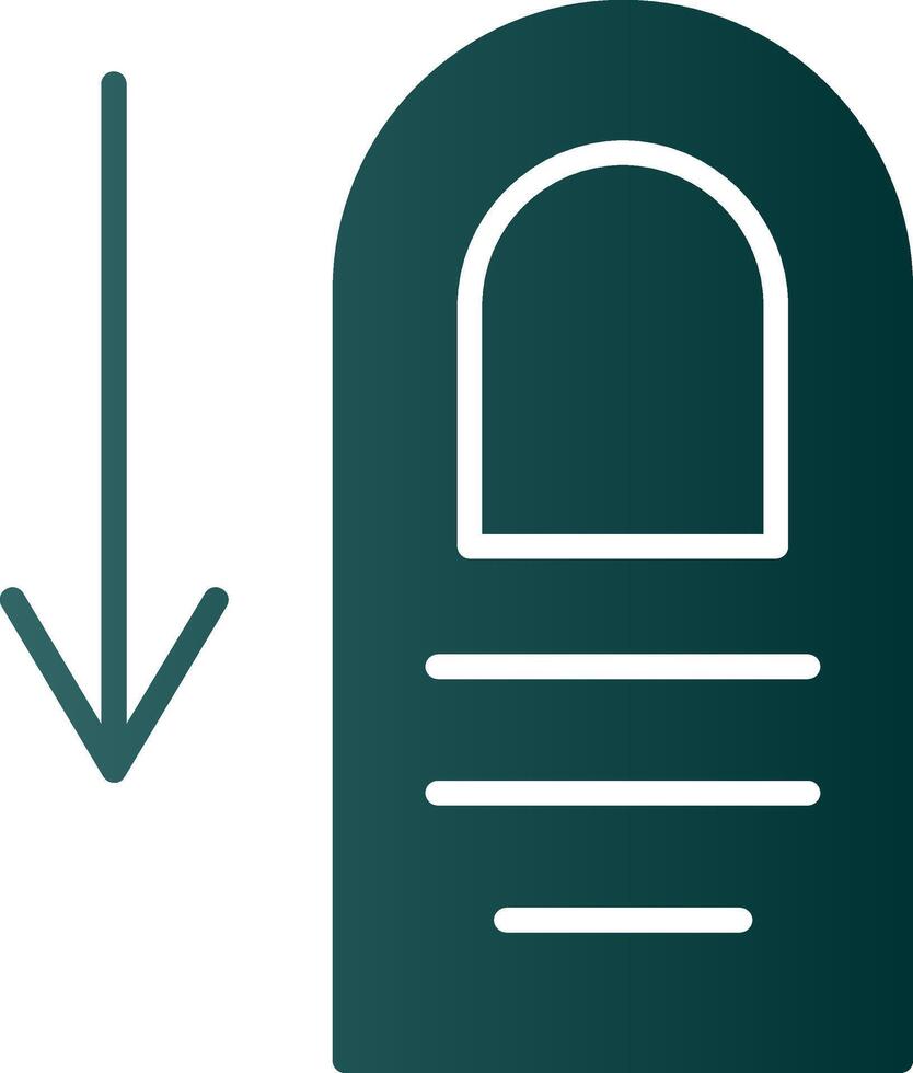Tap Down Glyph Gradient Icon vector