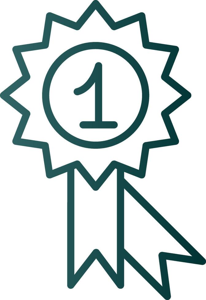 Number Line Gradient Icon vector