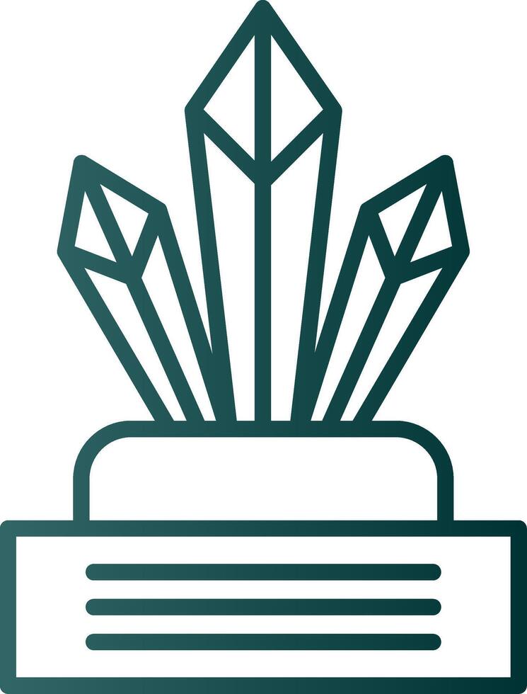 Crystals Line Gradient Icon vector