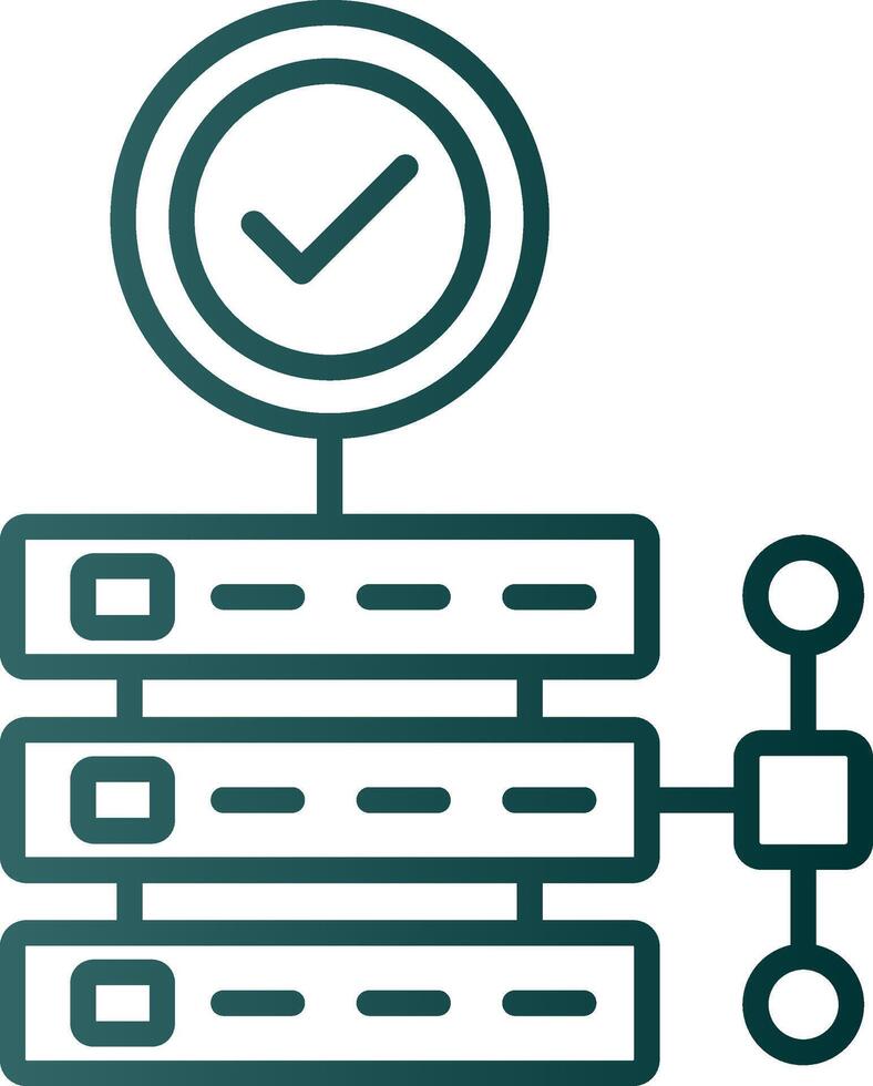 Server Line Gradient Icon vector