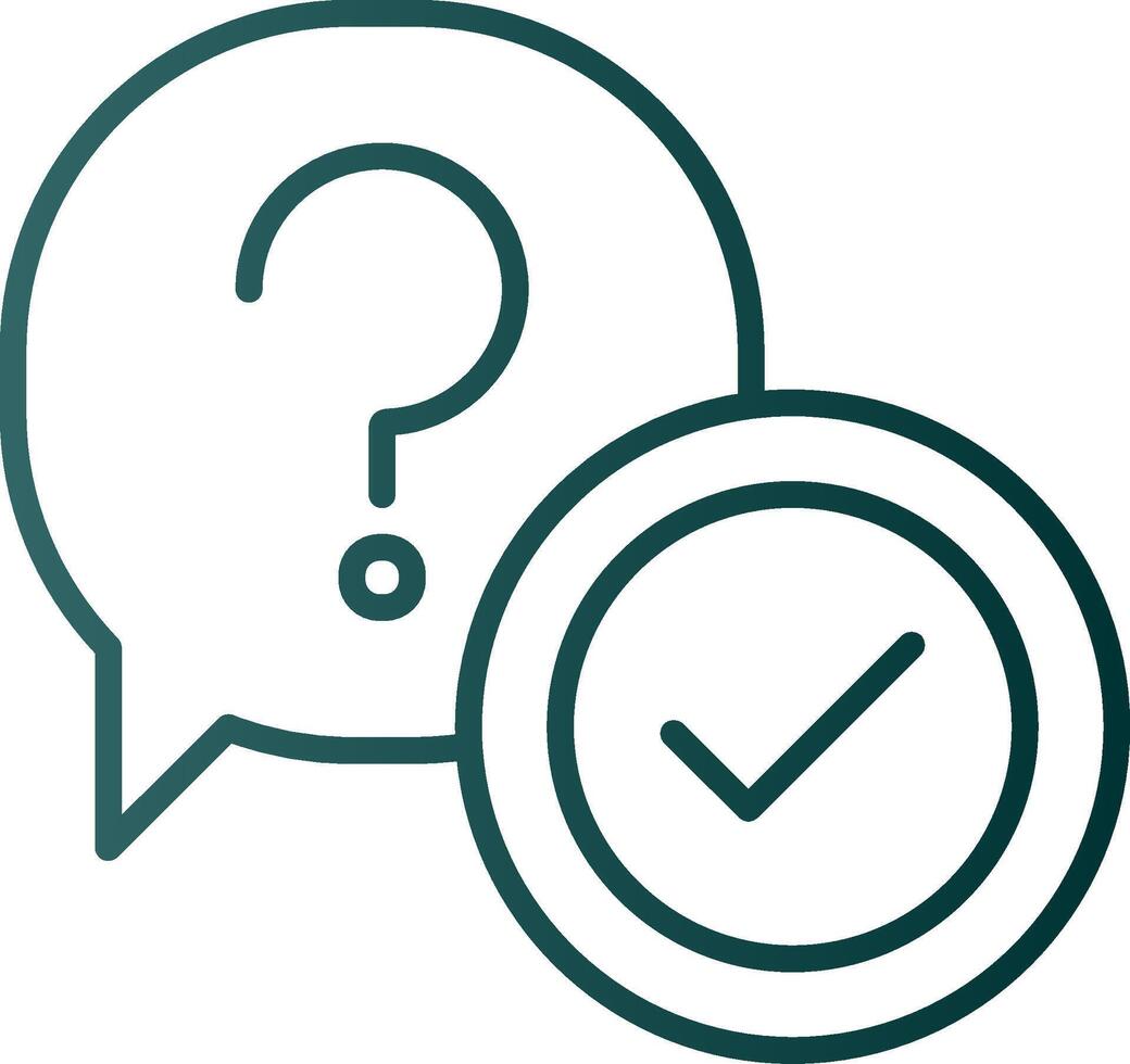 Question Line Gradient Icon vector