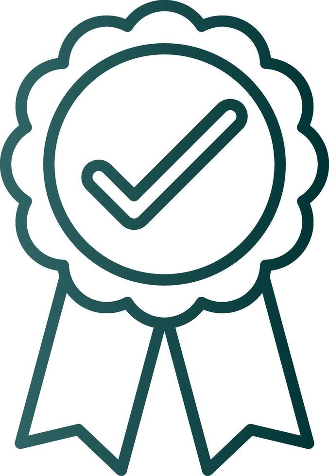 Badge Line Gradient Icon vector