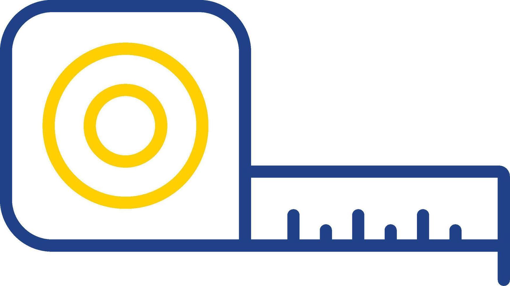 Measuring Tape Line Two Colour Icon Design vector