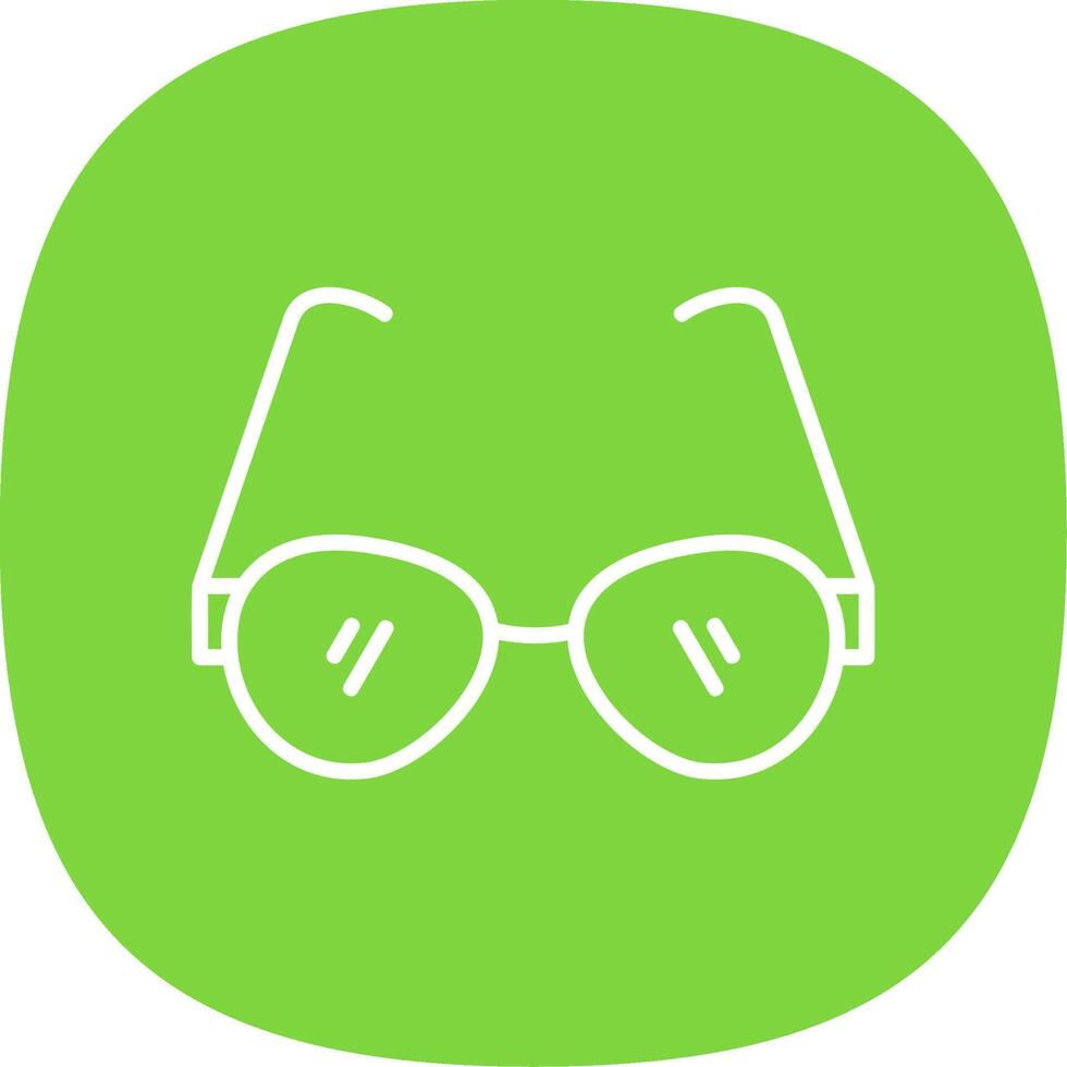 Sunglasses Line Curve Icon Design vector