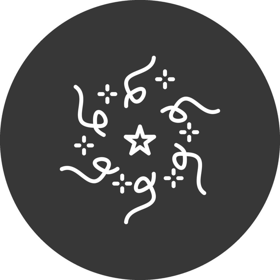 Firework Line Inverted Icon Design vector