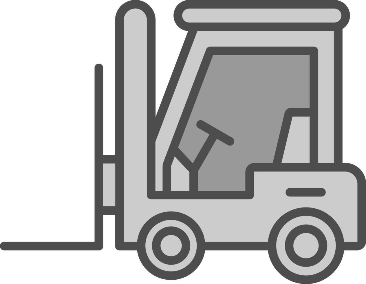 Forklift Line Filled Greyscale Icon Design vector